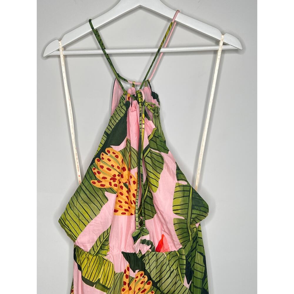 FARM Rio Tropical Print Maxi Dress - Pink and Green - Picture 4 of 15